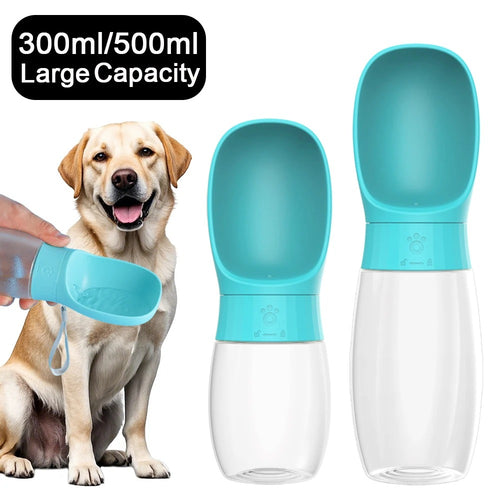 Portable Dog Water Bottle with Drinking Bowl 300ml/500ml Travel Cup