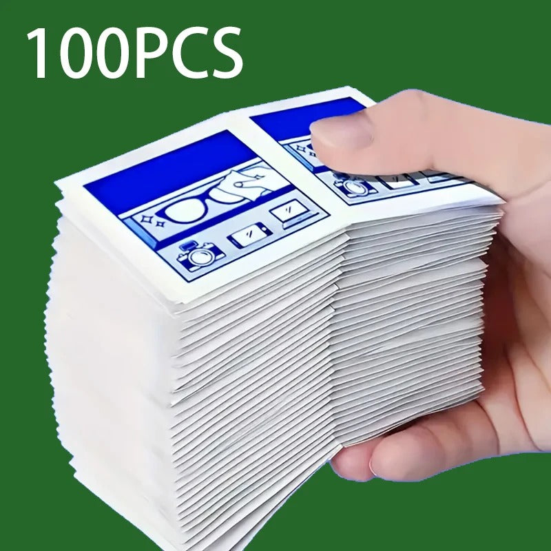 100 Pack Eyeglass & Screen Cleaning Wipes Individually Wrapped