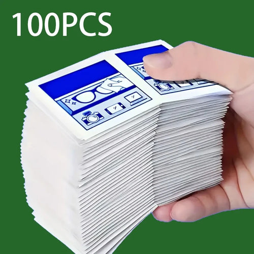 100 Pack Eyeglass & Screen Cleaning Wipes Individually Wrapped