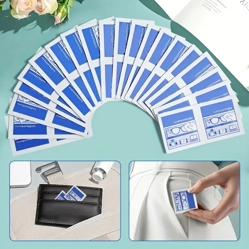 100 Pack Eyeglass & Screen Cleaning Wipes Individually Wrapped