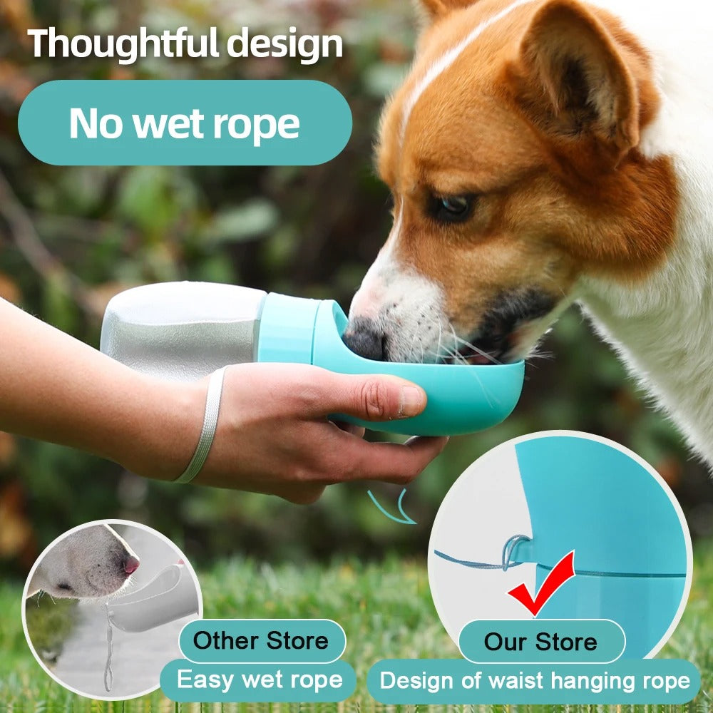 Portable Dog Water Bottle with Drinking Bowl 300ml/500ml Travel Cup